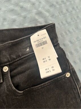 Abercrombie & Fitch Woman’s Slim Jeans — Washed Black Denim